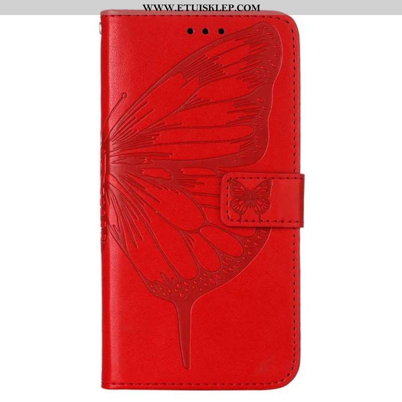 Etui Folio do Xiaomi Redmi Note 11 Pro Plus 5G Projekt Motyla Ze Smyczą